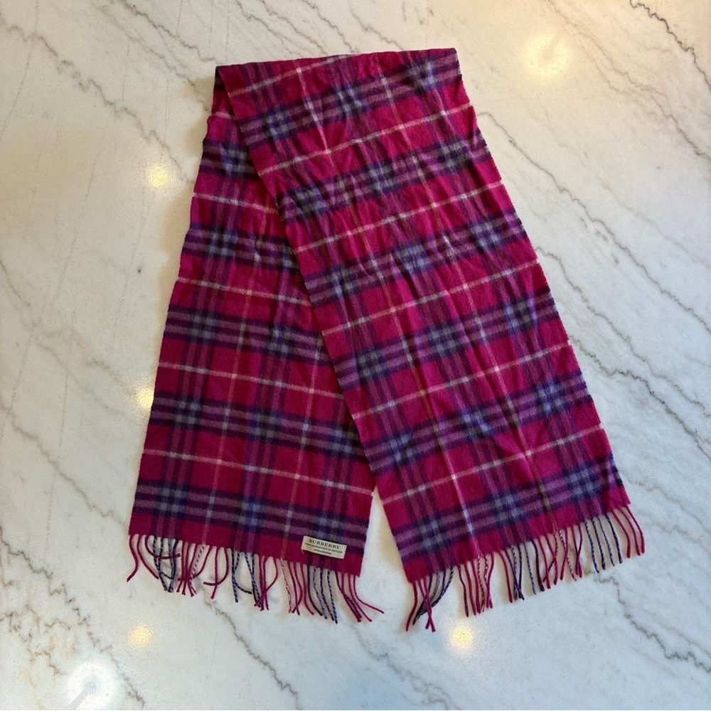 Burberry Cashmere Plaid Scarf
